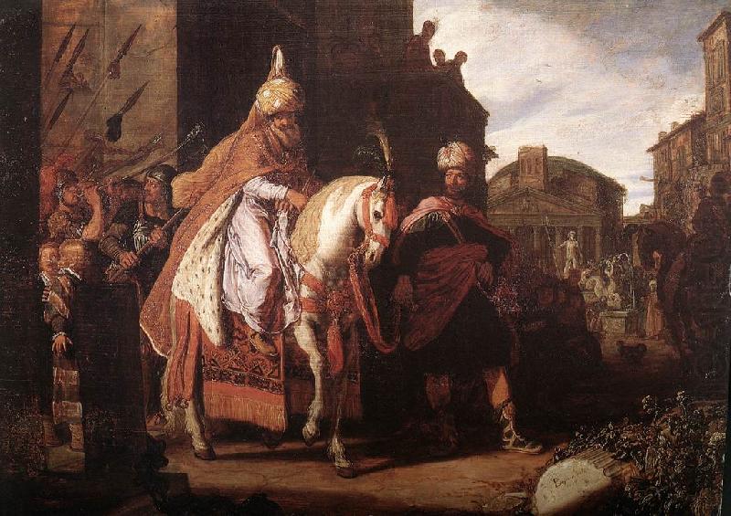 LASTMAN, Pieter Pietersz. The Triumph of Mordecai g china oil painting image